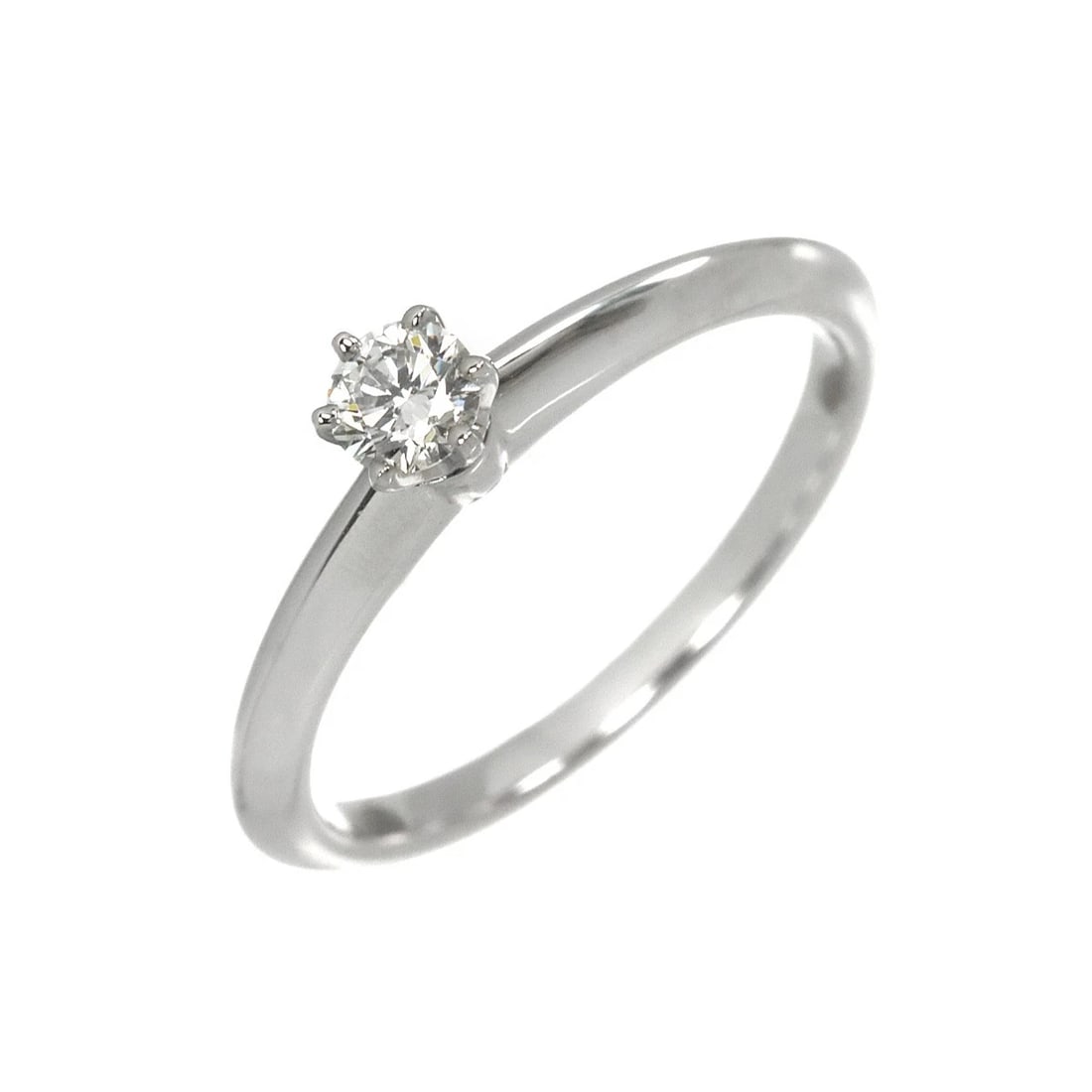 TIFFANY CO. DIAMOND RING PT PLATINUM: TIFFANY CO. Diamond Ring Pt Platinum Brand: TIFFANY CO. Type/Style: Ring Material: Platinum Main Stone Natural Color: Platinum Size: Size:5.75-6(US) Accessories: None Accessories Notice: When