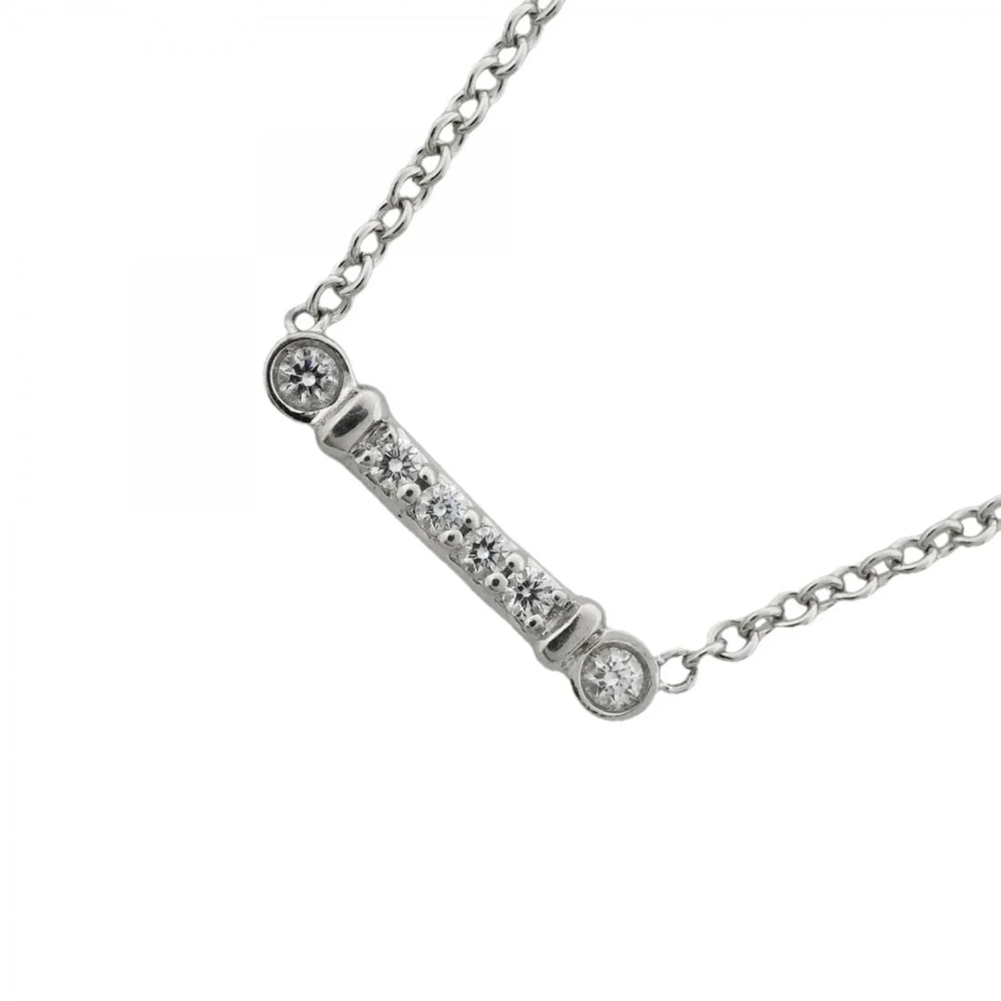 TIFFANY & CO. FLEUR-DE-LIS STEM NECKLACE: Tiffany & Co. Fleur-de-lis Stem Necklace Brand: Tiffany Type/Style: Necklace Material: Color: None Size: Neck Circumference 41 cm / 16.14'' Pendant Size 2.8mm x 12.2mm / 0.11'' x 0.48'' Accessorie