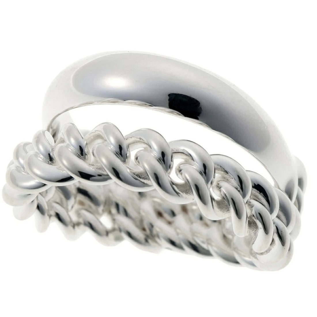 HERMES BOUCLES SELLIER INFLEXIBLE RING: Hermes Boucles Sellier Inflexible Ring Brand: Hermes Type/Style: Band ring Material: Color: Silver Size: 9 US Accessories: None Accessories Notice: When purchasing pre-owned goods, please