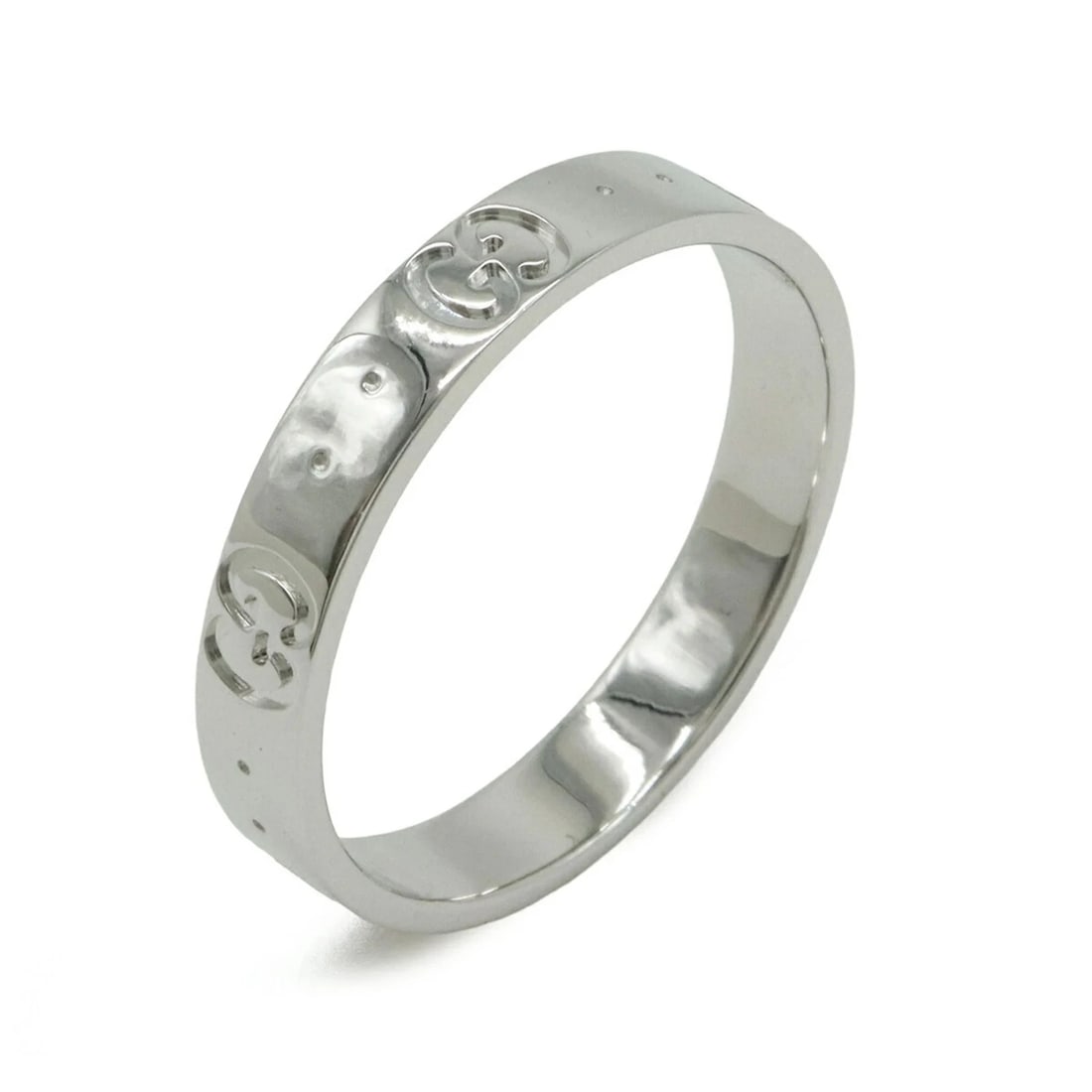 GUCCI ICON RING GG 18KWG 750WG: GUCCI Icon Ring GG 18KWG 750WG Brand: Gucci Type/Style: Other Material: Color: White Size: 9.5 US Accessories: None Accessories Notice: When purchasing pre-owned goods, please refer to the photos of