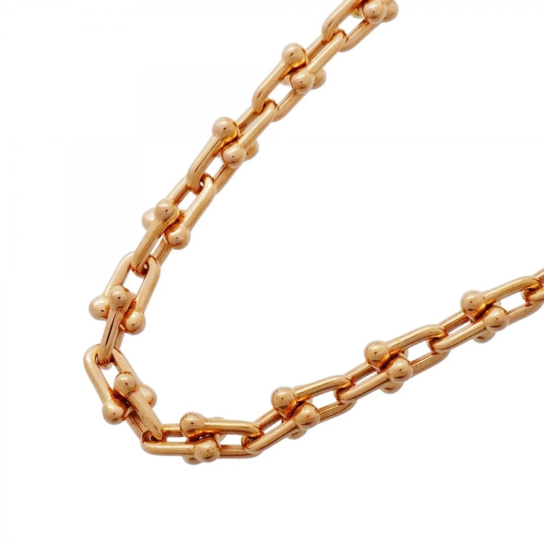 TIFFANY & CO. HARDWARE MICROLINK NECKLACE: Tiffany & Co. Hardware Microlink Necklace Brand: Tiffany Type/Style: Necklace Material: Color: Pink gold Size: Neck Circumference 41.5 cm / 16.33'' Accessories: None Accessories Notice: When