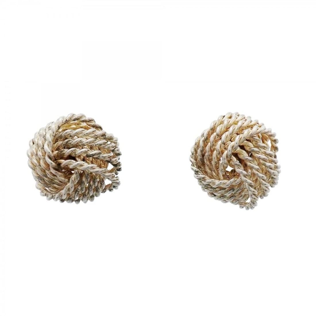 TIFFANY & CO. SOMERSET MESH STERLING SILVER EARRINGS