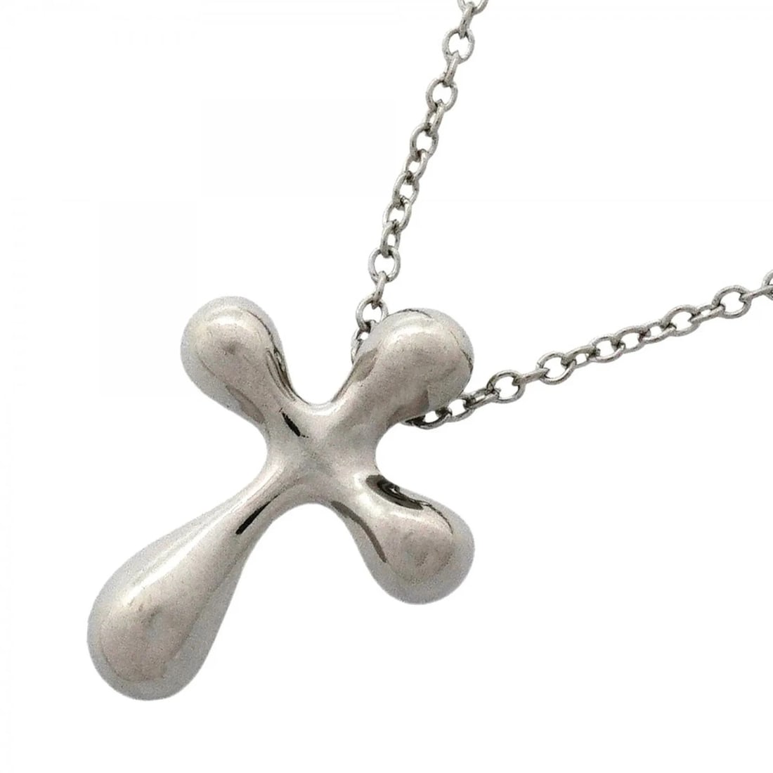 TIFFANY & CO. SMALL CROSS NECKLACE PLATINUM 950