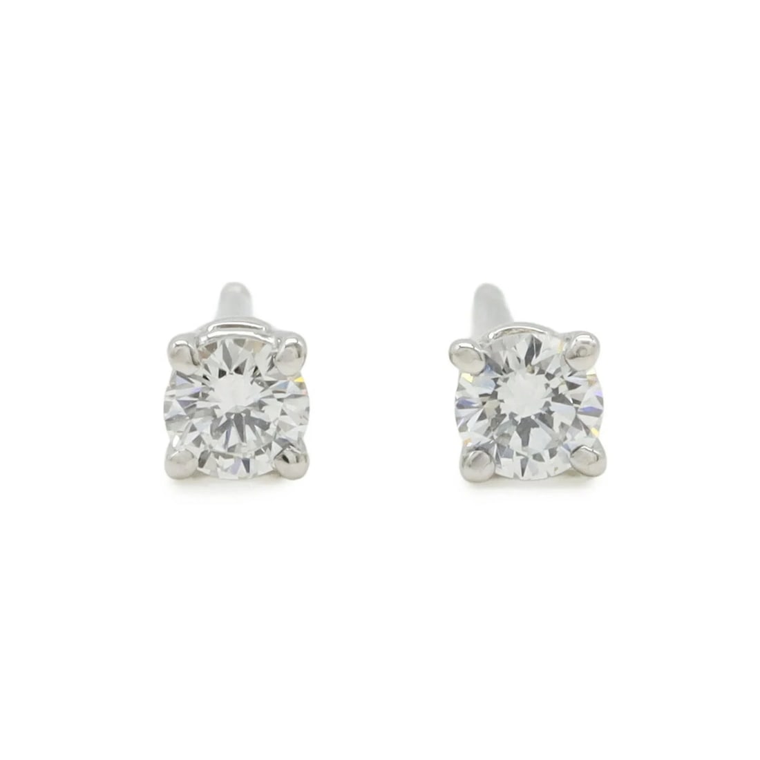 TIFFANY&CO. TIFFANY SOLITAIRE DIAMOND STUD EARRINGS (1 of 5)