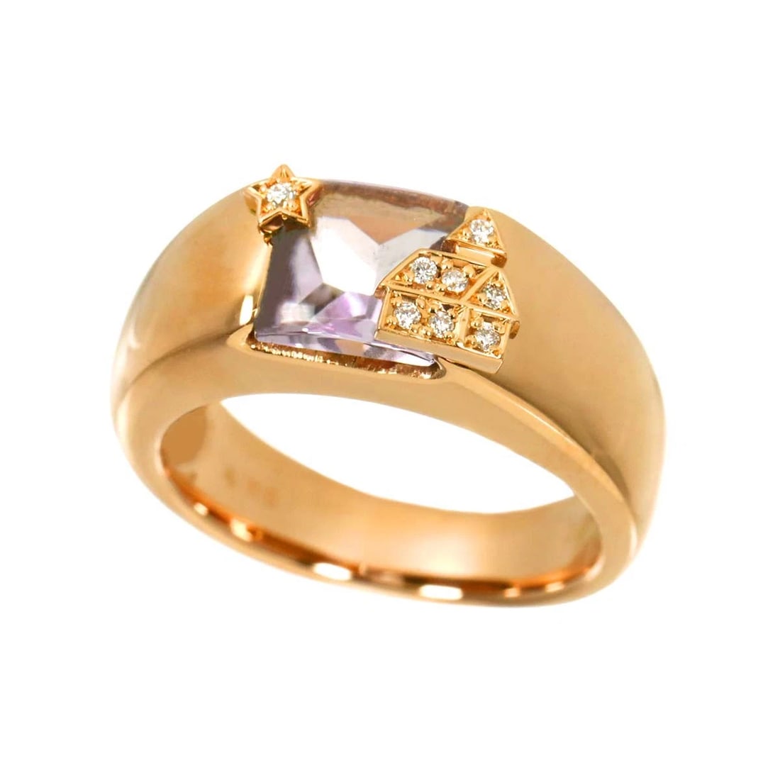 Ponte Vecchio Amethyst Diamond Ring - 4