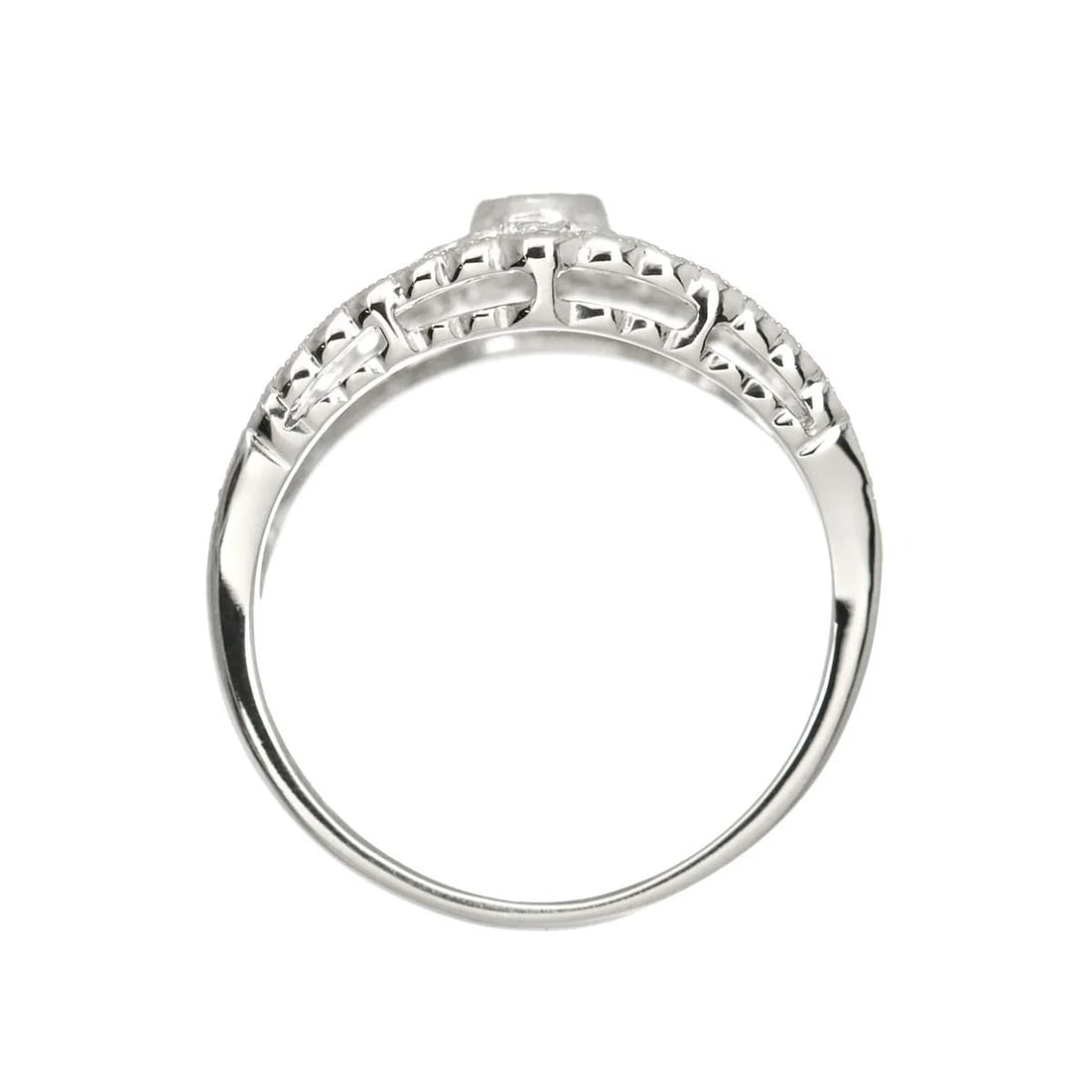 Diamond Ring Pt Platinum - 6