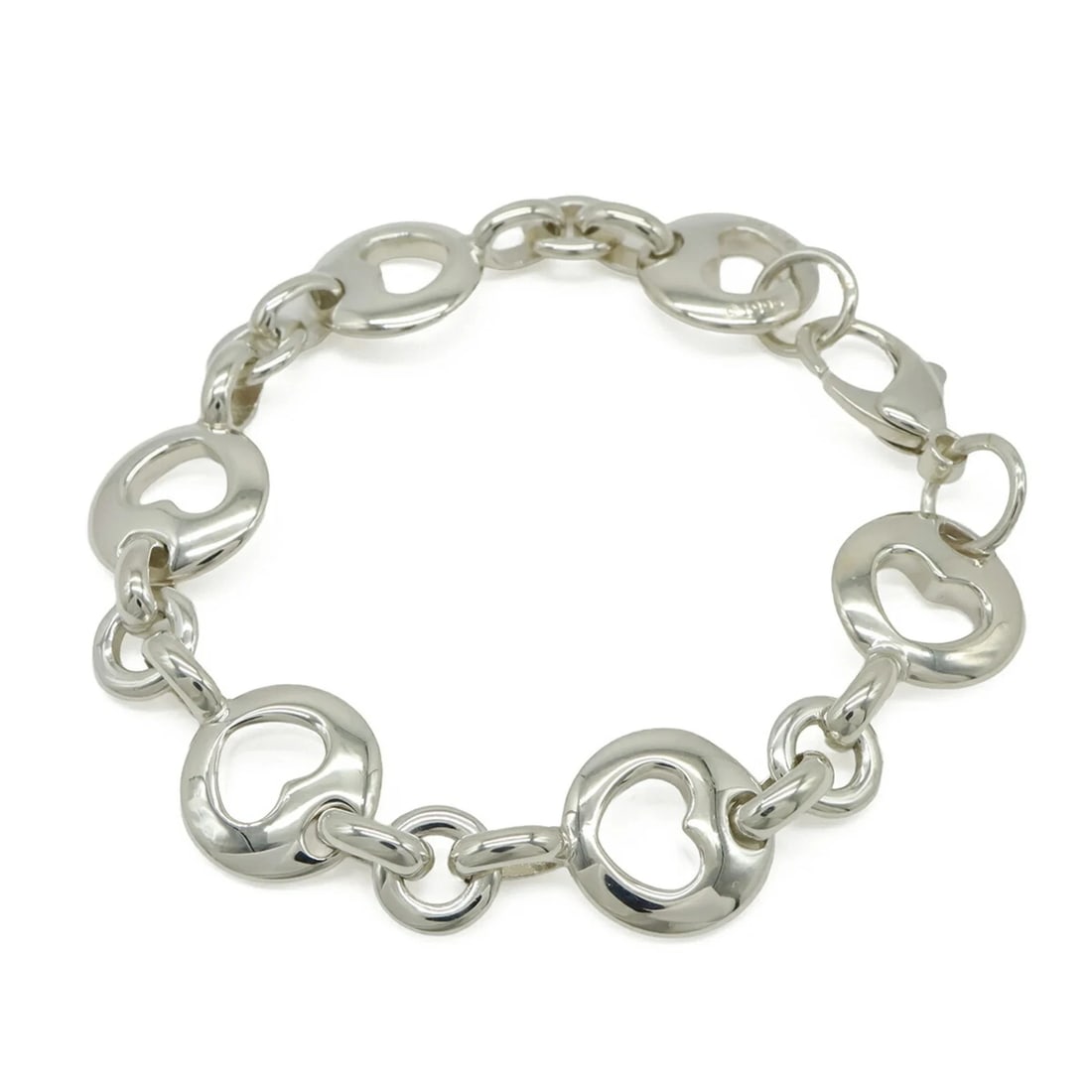 Tiffany & Co. Pierced Heart Bracelet, Sterling Silver 925: Tiffany & Co. Pierced Heart Bracelet, Sterling Silver 925 Brand: Tiffany Type/Style: Charm bracelet Material: Silver 925, Color: SILVER Size: Length18.5cm / 7.28'' Accessories: None Accessories