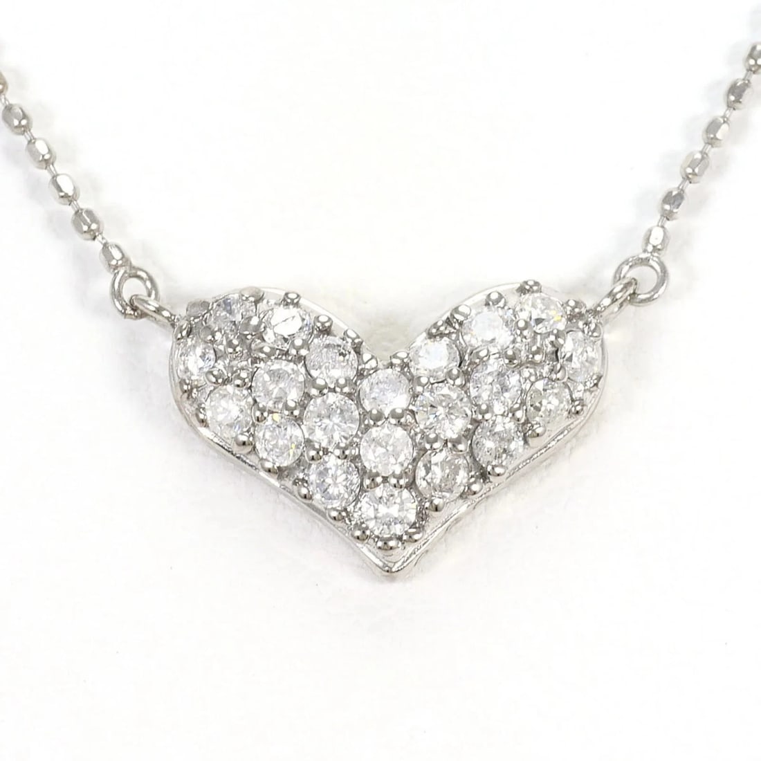 14K White Gold Necklace with Diamond (1 of 2)