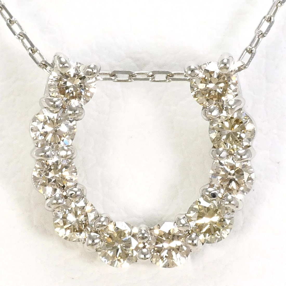 Platinum 900/850 Necklace with Brown Diamond