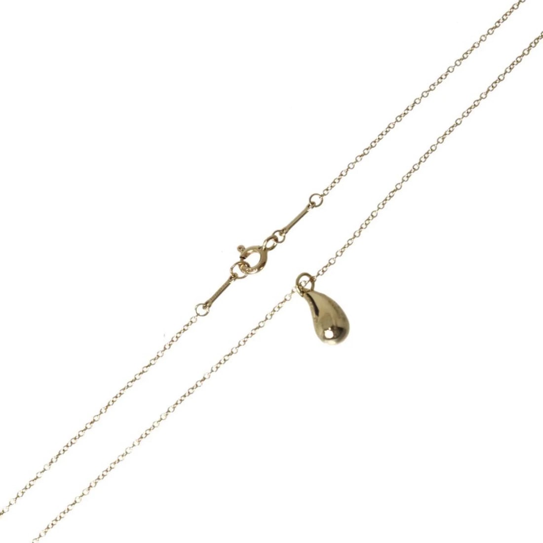 Tiffany & Co. Teardrop Elsa Peretti Necklace, 18K Gold: Tiffany & Co. Teardrop Elsa Peretti Necklace, 18K Gold Brand: Tiffany Type/Style: Necklace Material: Gold (18K), Color: Gold Size: Neck Circumference 41 cm / 16.14'' Pendant Size 5.5mm x 12.2mm / 0.21