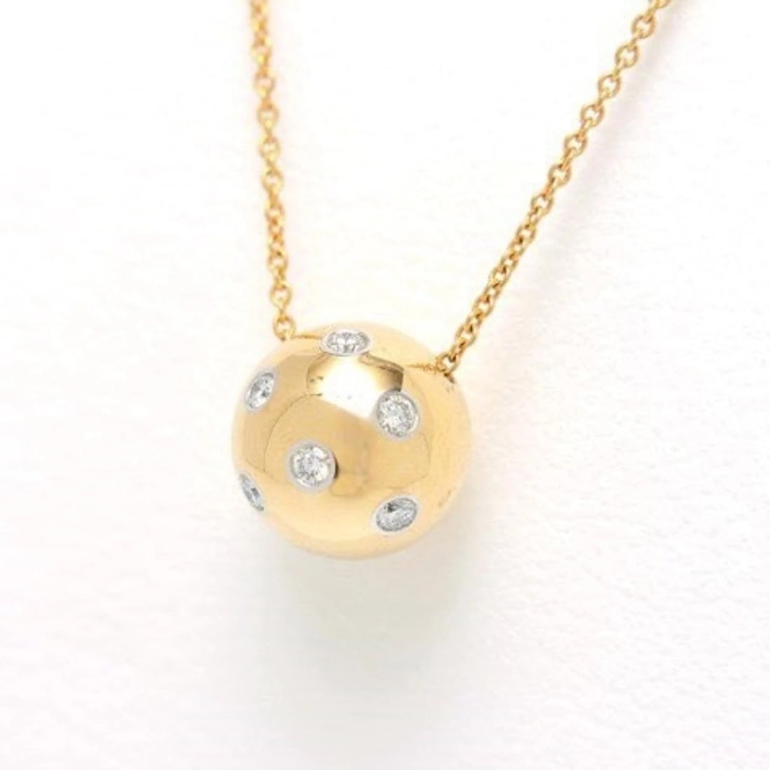 Tiffany & Co. Dots Ball Necklace, 18K Yellow Gold: Tiffany & Co. Dots Ball Necklace, 18K Yellow Gold Brand: Tiffany Type/Style: Necklace Material: Platinum 950, Yellow gold (18K), Main Stone natural Color: Pt, Yellow gold Size: Neck Circumference 40 c
