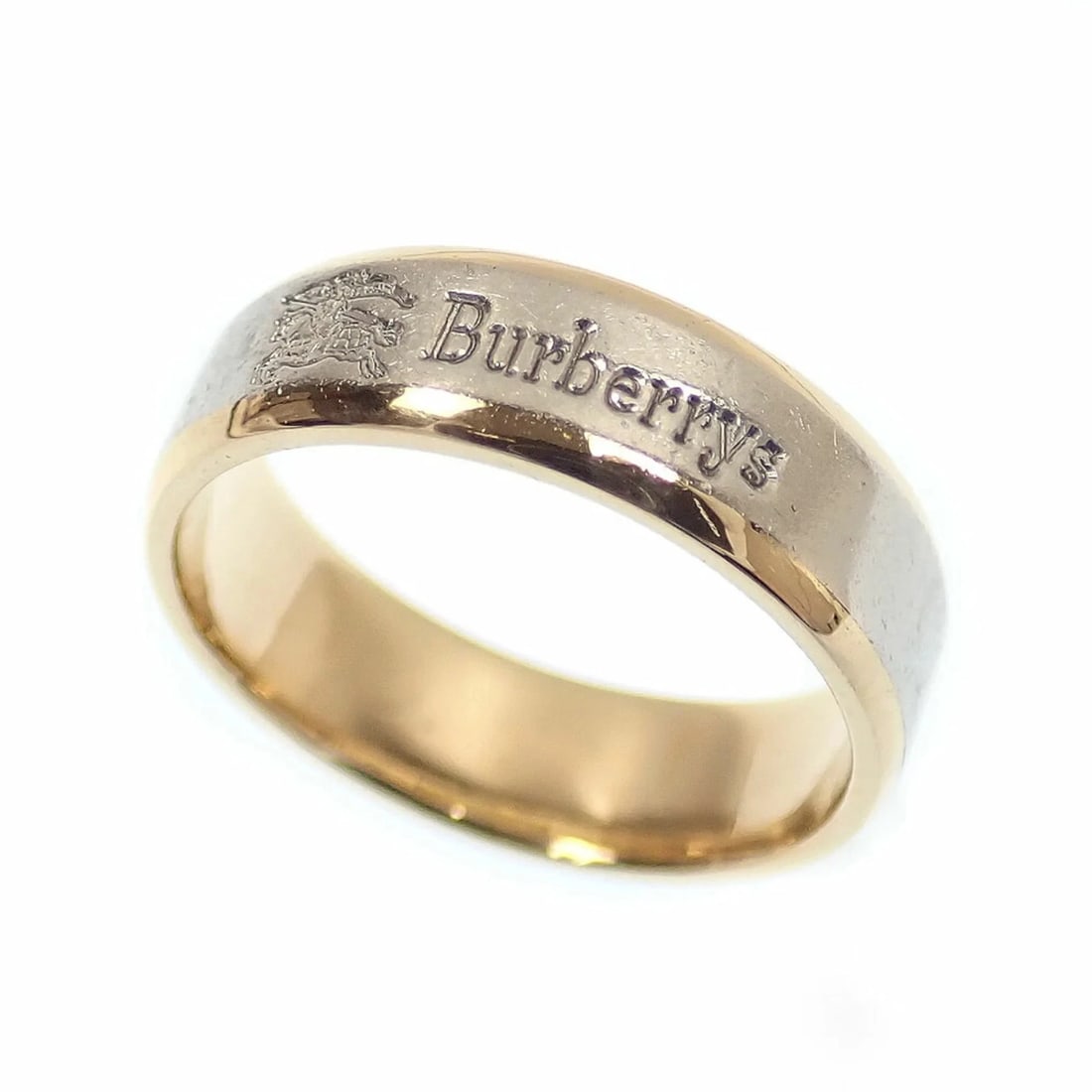 Burberry Design Ring for Women, 18K Yellow Gold and Platinum 1000: Burberry Design Ring for Women, 18K Yellow Gold and Platinum 1000 Brand: Burberry Type/Style: Band ring Material: Platinum 1000, Yellow gold (18K), Color: Pt, Yellow gold Size: US4 Accessories: No