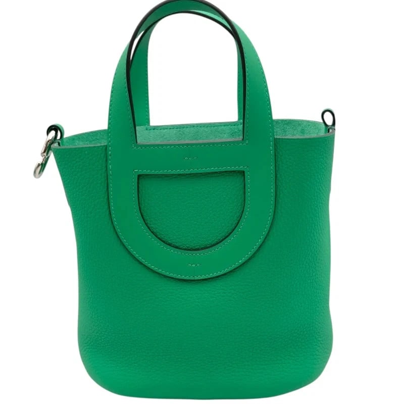 HERMES VERT COMIQUE SILVER HARDWARE - 2