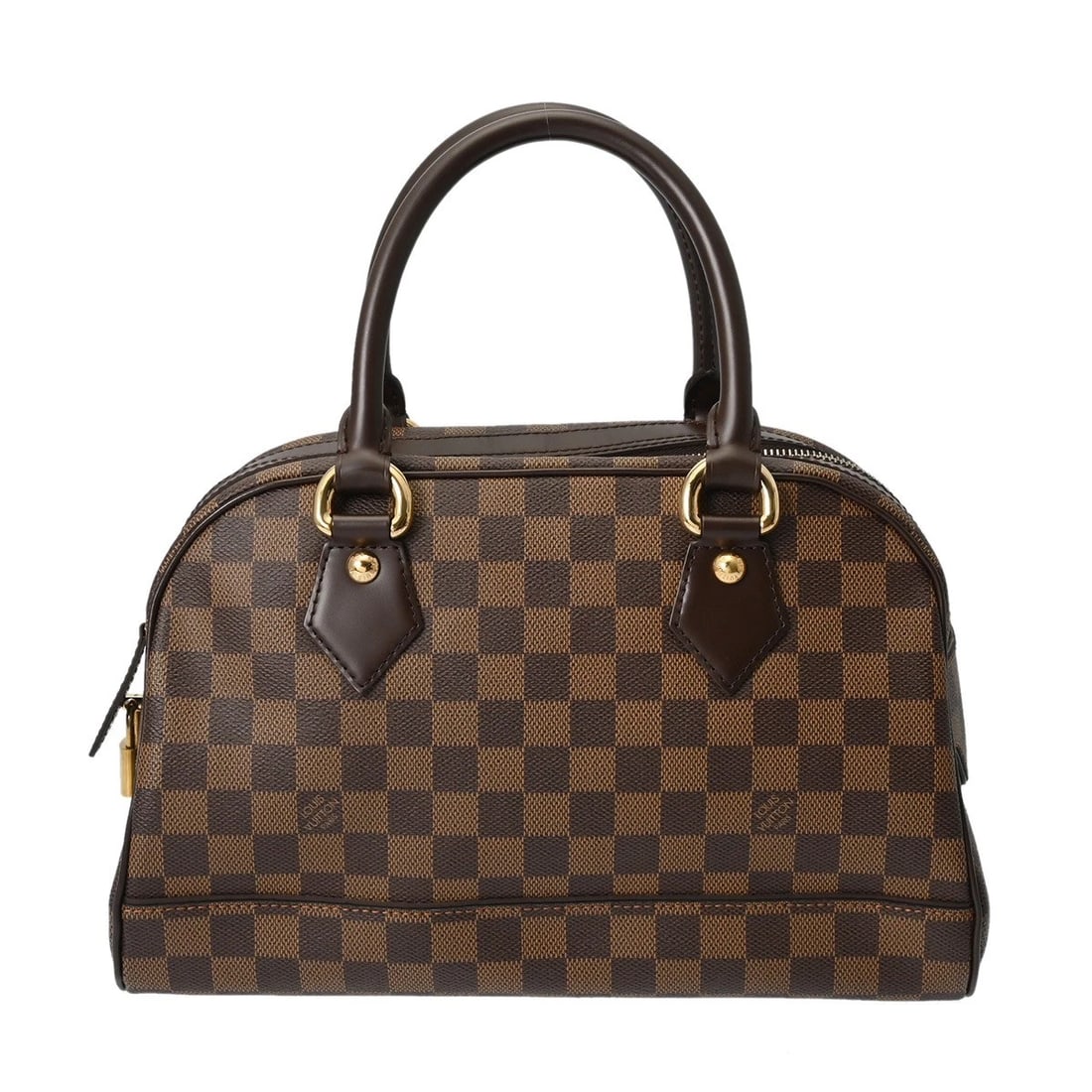 LOUIS VUITTON DUOMO DAMIER CANVAS BOSTON BAG: LOUIS VUITTON Duomo Damier canvas Boston bag Brand: LOUIS VUITTON Type/Style: Boston bag Material: Damier canvas Color: Brown Size: H:about 8.1inch W:about 12.4inch D:about 6.3inch Accessories: No
