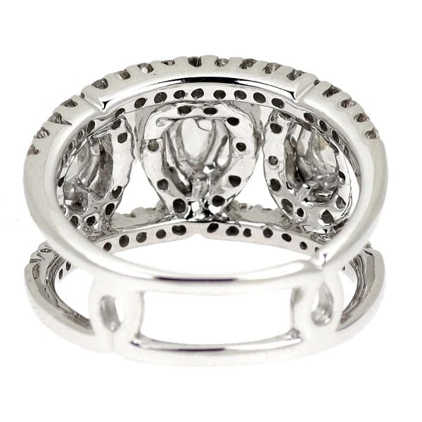 K18WG Rose Cut/Round Brilliant Diamond Ring - 3