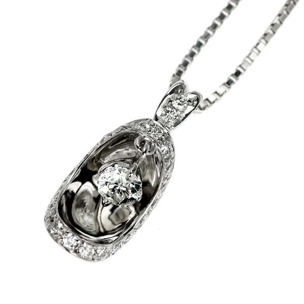 Pt900/ Pt850 Sakura Cut Diamond Pendant Necklace: Pt900/ Pt850 Sakura Cut Diamond Pendant Necklace Brand: None Type/Style: pendant necklace Material: Pt900/ Pt850, Color: PT Size: Necklace: Chain Length ?55 Length/Width/Diameter16.4 Accessories: