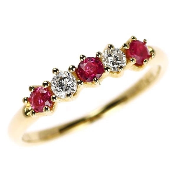 Seiko K18YG ruby diamond ring: Seiko K18YG ruby diamond ring Brand: None Type/Style: ring Material: K18YG, Main Stone ruby Color: YG Size: 5.5 - 5.75US Accessories: None Accessories Notice: When purchasing pre-owned goods, please