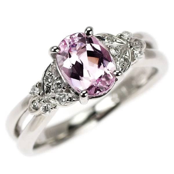 Pt900 Imperial Topaz Diamond Ring: Pt900 Imperial Topaz Diamond Ring Brand: None Type/Style: ring Material: Pt900, Main Stone Topaz Color: PT Size: 6.75 - 7US Accessories: None Accessories Notice: When purchasing pre-owned goods,