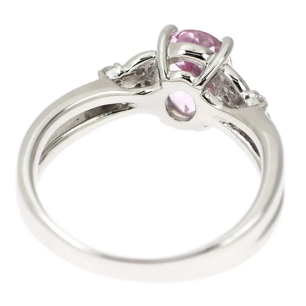Pt900 Imperial Topaz Diamond Ring - 2