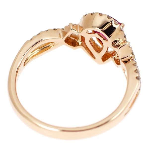 K18PG Ruby Diamond Ring - 2