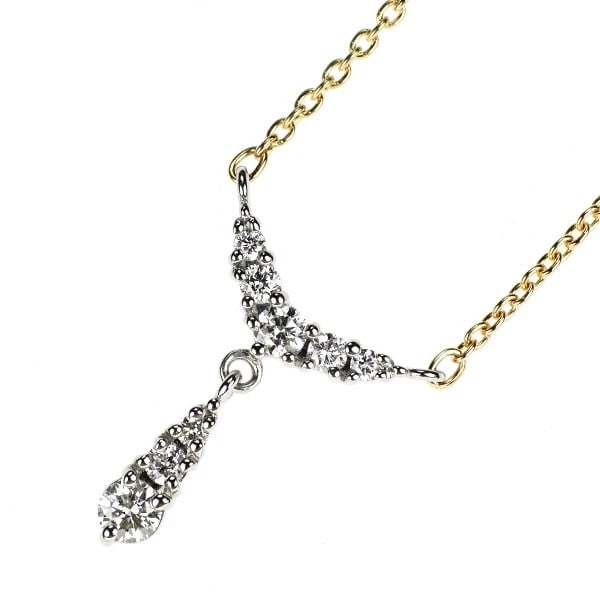 4? Presence PT950/k18yg diamond pendant necklace: 4? Presence PT950/k18yg diamond pendant necklace Brand: None Type/Style: pendant necklace Material: PT950/k18yg, Color: PT YG Size: Necklace: Chain Length ?42 Length/Width/Diameter13. Accessories: