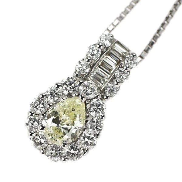 K18WG Pear Shape Diamond Pendant Necklace: K18WG Pear Shape Diamond Pendant Necklace Brand: None Type/Style: pendant necklace Material: K18WG, Color: WG Size: Necklace: Chain Length ?45.5 Length/Width/Diameter15.0 Accessories: None