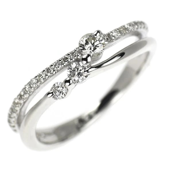 K18WG diamond ring: K18WG diamond ring Brand: None Type/Style: ring Material: K18WG, Color: WG Size: 4.75 - 5US Accessories: None Accessories Notice: When purchasing pre-owned goods, please refer to the photos of the