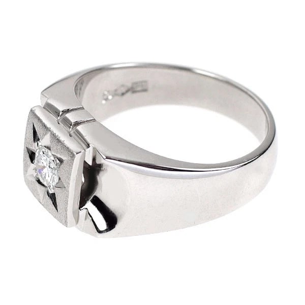 Pt850 diamond ring - 2