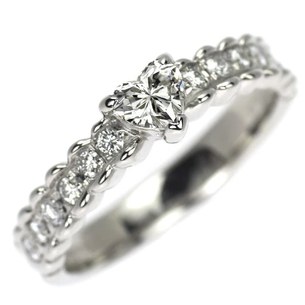 Pt900 heart shape diamond ring: Pt900 heart shape diamond ring Brand: None Type/Style: ring Material: Pt900, Color: PT Size: 6.25 - 6.5US Accessories: None Accessories Notice: When purchasing pre-owned goods, please refe