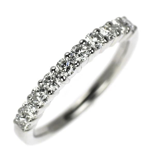 Pt900 diamond ring half eternity (1 of 2)