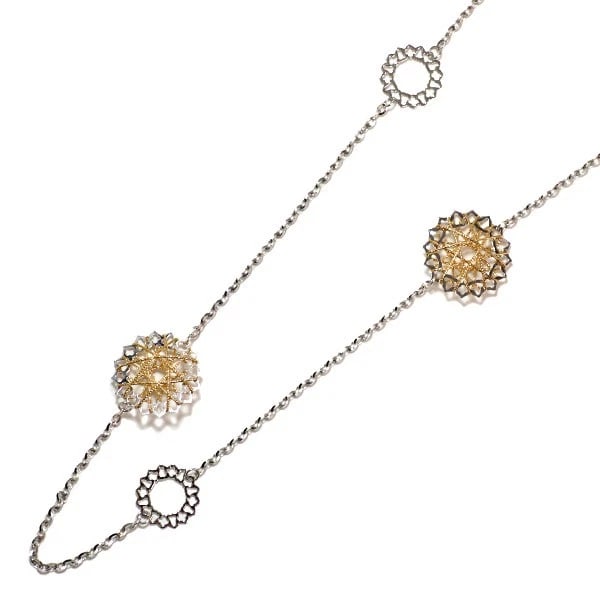 K18YG/WG design necklace: K18YG/WG design necklace Brand: None Type/Style: necklaces Material: K18YG/WG, Color: YG WG Size: Necklace: Chain Length 81 Accessories: None Accessories Notice: When purchasing pre-owned goods,