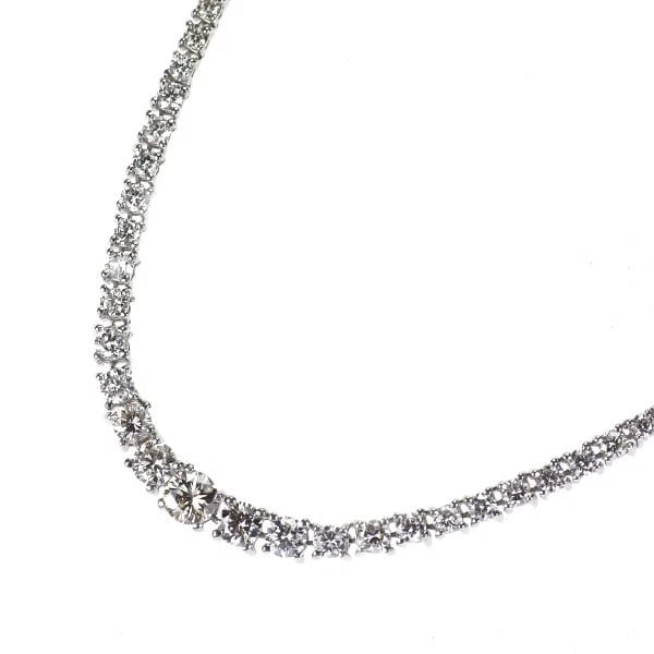 Pt850 diamond tennis necklace (1 of 2)