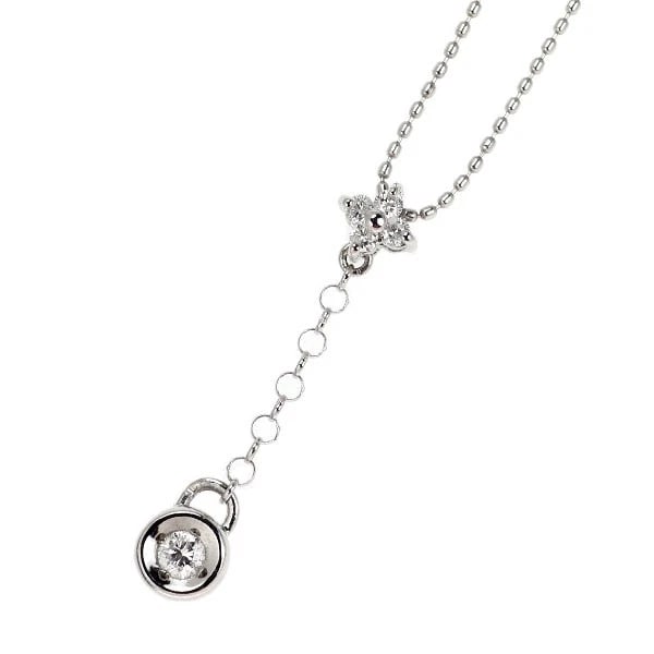 Pt900/Pt850 Diamond Pendant Necklace: Pt900/Pt850 Diamond Pendant Necklace Brand: None Type/Style: pendant necklace Material: Pt900/Pt850, Color: PT Size: Necklace: Chain Length 40 Length/Width/Diameter26.8 Accessories: None Accessories