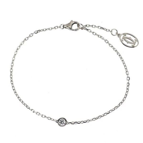 Cartier K18WG Diamond Bracelet: Cartier K18WG Diamond Bracelet Brand: Cartier Type/Style: bracelets Material: K18WG, Color: WG Size: Necklace: Chain Length 18.5 Length/Width/Diameter4.4 Accessories: None Accessories Notice: When