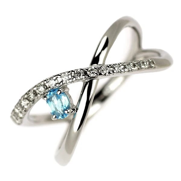 Pt900 blue topaz diamond ring: Pt900 blue topaz diamond ring Brand: None Type/Style: ring Material: Pt900, Main Stone blue topaz Color: PT Size: 7.5US Accessories: None Accessories Notice: When purchasing pre-owned goods, please