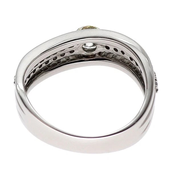 Pt900 diamond ring - 2