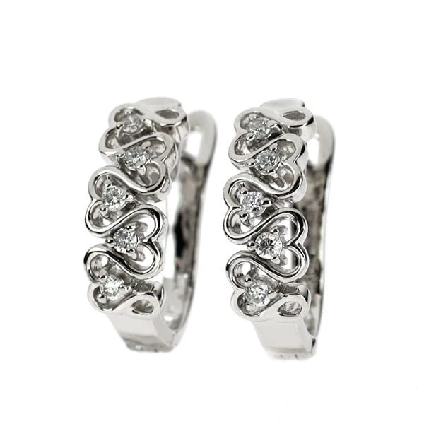 Pt900 diamond hoop earring: Pt900 diamond hoop earring Brand: None Type/Style: piercing Material: Pt900, Color: PT Size: Length/Width/Diameter17.1 Accessories: None Accessories Notice: When purchasing pre-owned goods, please