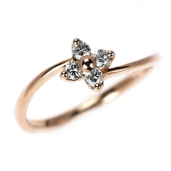 K18PG diamond pinky ring: K18PG diamond pinky ring Brand: None Type/Style: ring Material: K18PG, Color: PG Size: 2 - 2.25US Accessories: None Accessories Notice: When purchasing pre-owned goods, please refer to the photos of