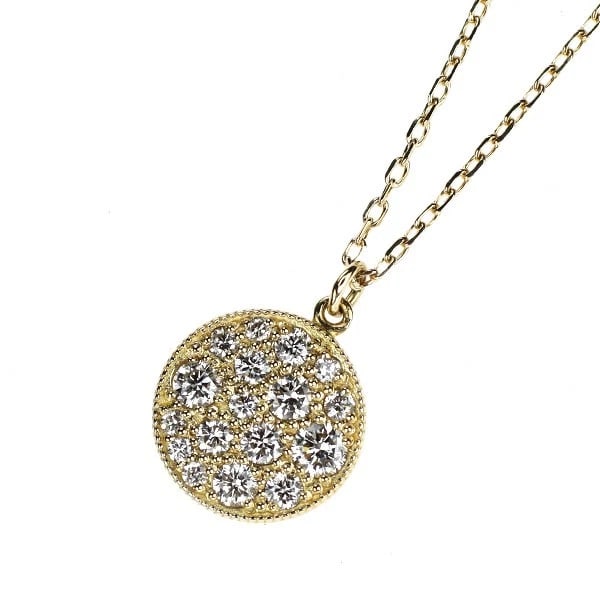 COCOSHNIK K18YG Diamond Pendant Necklace: COCOSHNIK K18YG Diamond Pendant Necklace Brand: None Type/Style: pendant necklace Material: K18YG, Main Stone Natural Color: YG Size: Necklace: Chain Length 43cm Accessories: None Accessories Notice: