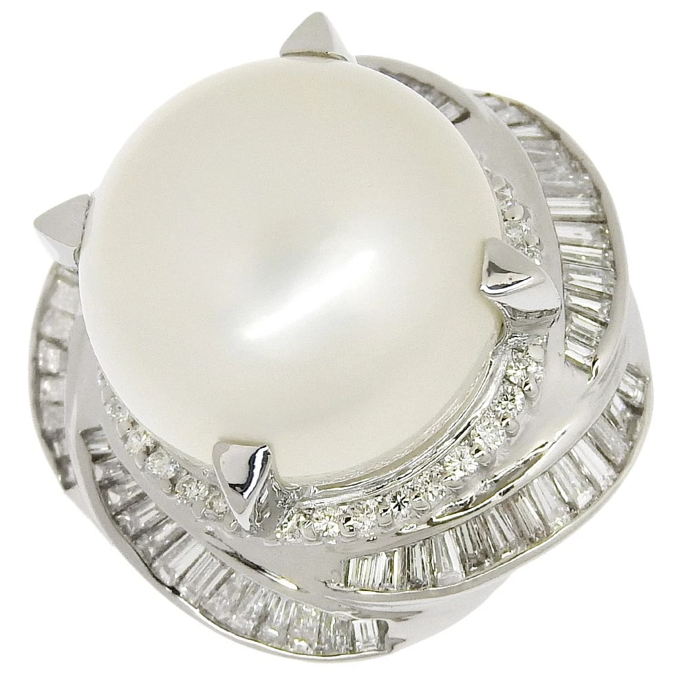 Pearl Ring15?? Pt900Platinum/Pearl/diamond: Pearl Ring15?? Pt900Platinum/Pearl/diamond Brand: no brand Type/Style: Ring Material: Pt900Platinum, Main Stone Natural Color: Silver Size: 6.0 US Accessories: None Accessories Notice: When