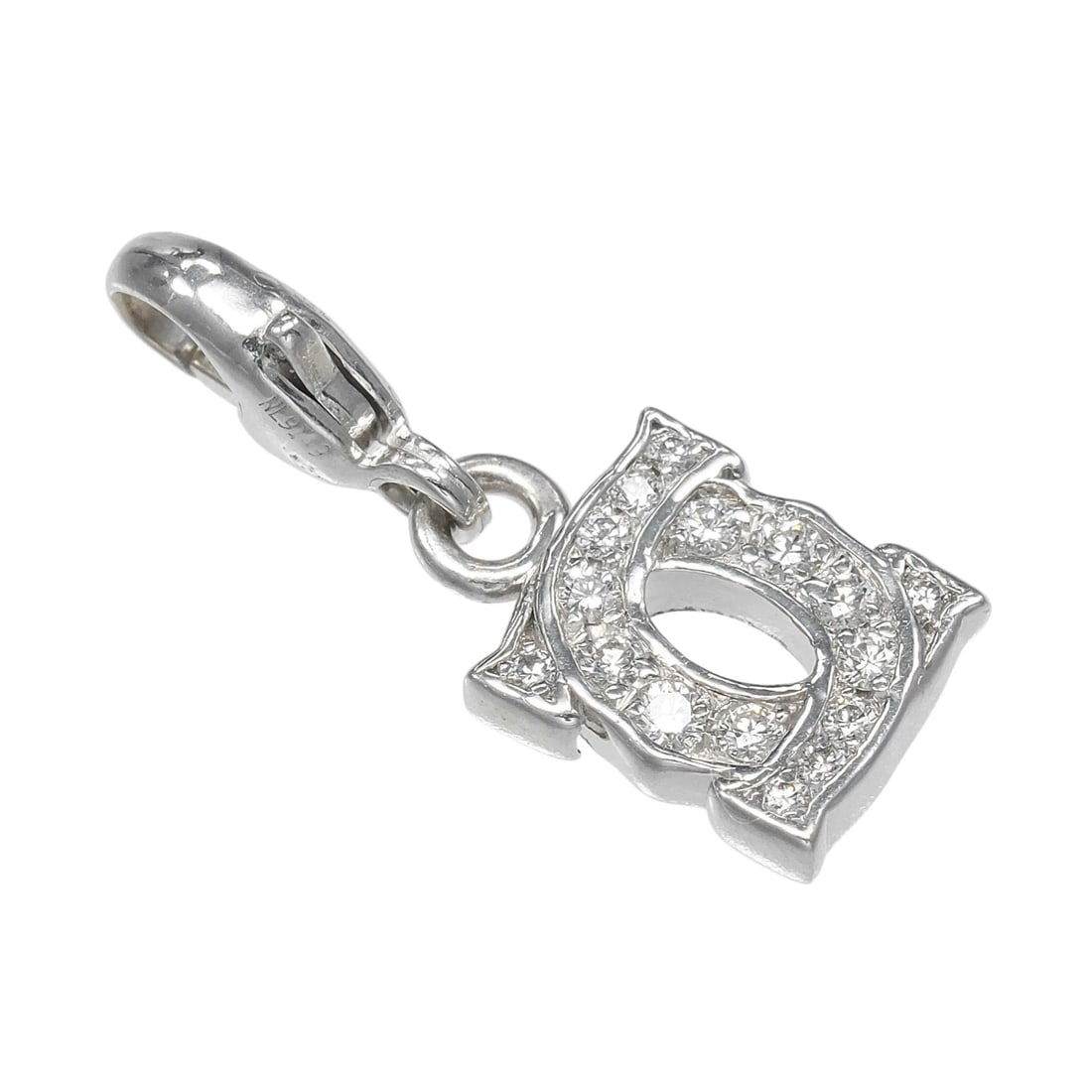 CARTIER 2C baby charm Pendant top: CARTIER 2C baby charm Pendant top Brand: CARTIER Type/Style: Pendant top Material: K18 white gold, Color: Silver Size: (CM) Top?W7.38mm x H19mm Accessories: None Accessories Notice: When purchasing