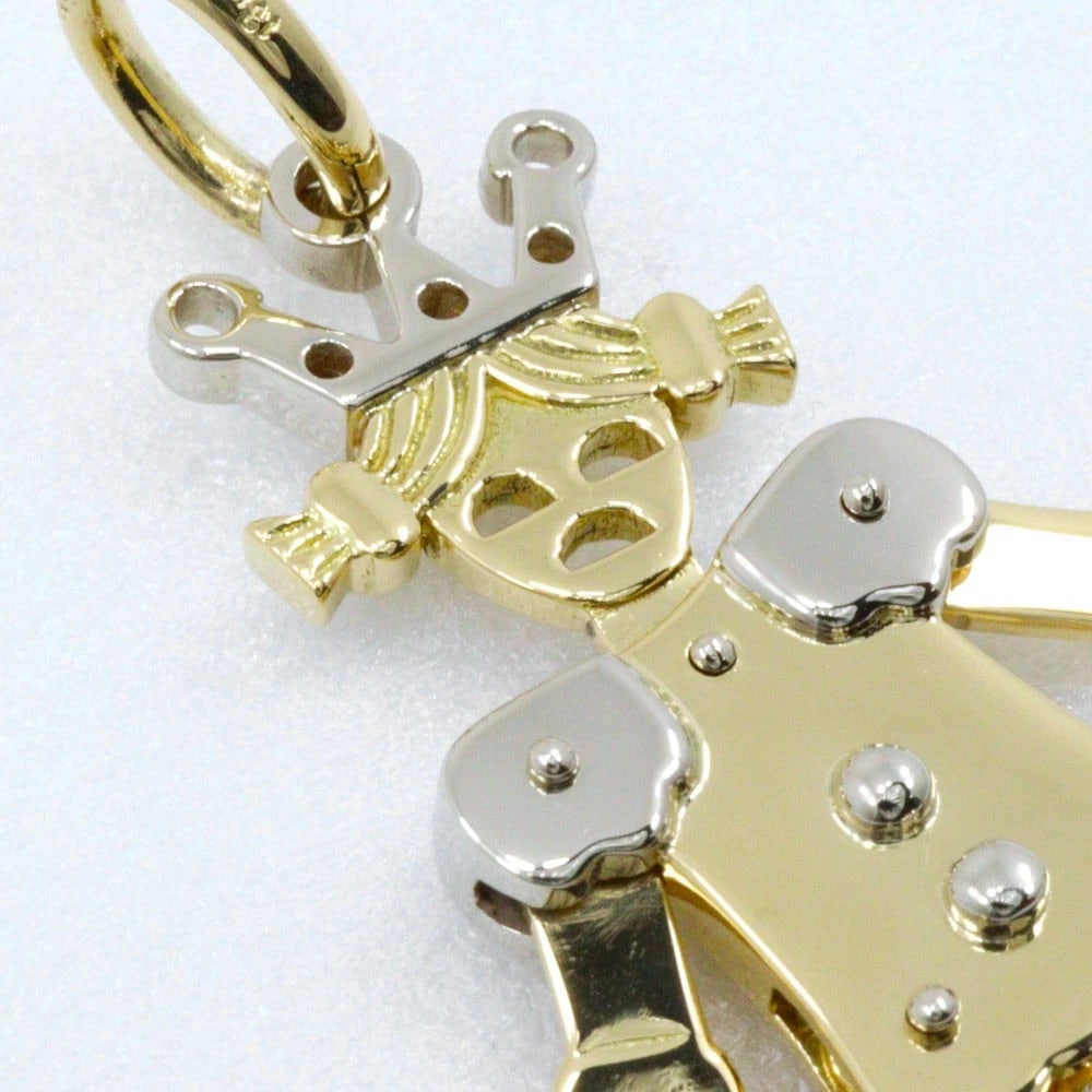 POMELLATO Queen Pendant top K18 Gold: POMELLATO Queen Pendant top K18 Gold Brand: POMELLATO Type/Style: Pendant top Material: K18 Gold, Color: Gold Size: (CM) Top?W25mm x H44mm Accessories: None Accessories Notice: When purchasing