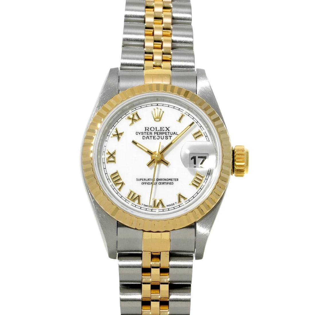 ROLEX DATEJUST STAINLESS STEEL WATCH: ROLEX Datejust Stainless Steel watch Brand: ROLEX Type/Style: Wristwatch Material: Case Material Stainless Steel/Yellow Gold Color: Dial Color White Shantang Size: Case: Length/26mm Width/26mm Wrist C