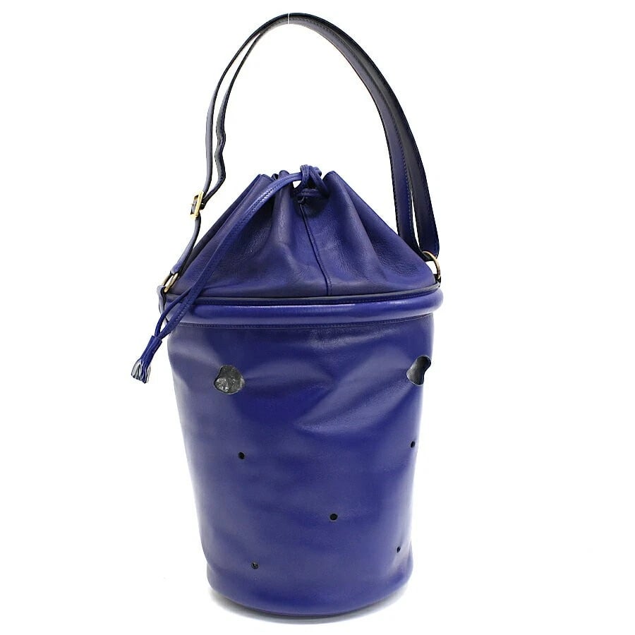 HERMES MANGEOIRE MM DRAWSTRING TOTE SHOULDER BAG: Hermes Mangeoire MM Drawstring Tote Shoulder Bag Brand: Hermes Type/Style: Bag Material: Exterior Material Leather Color: Exterior Color Cobalt Blue Size: H (Height): 34cm ? W (Width): 17cm ? D (Depth