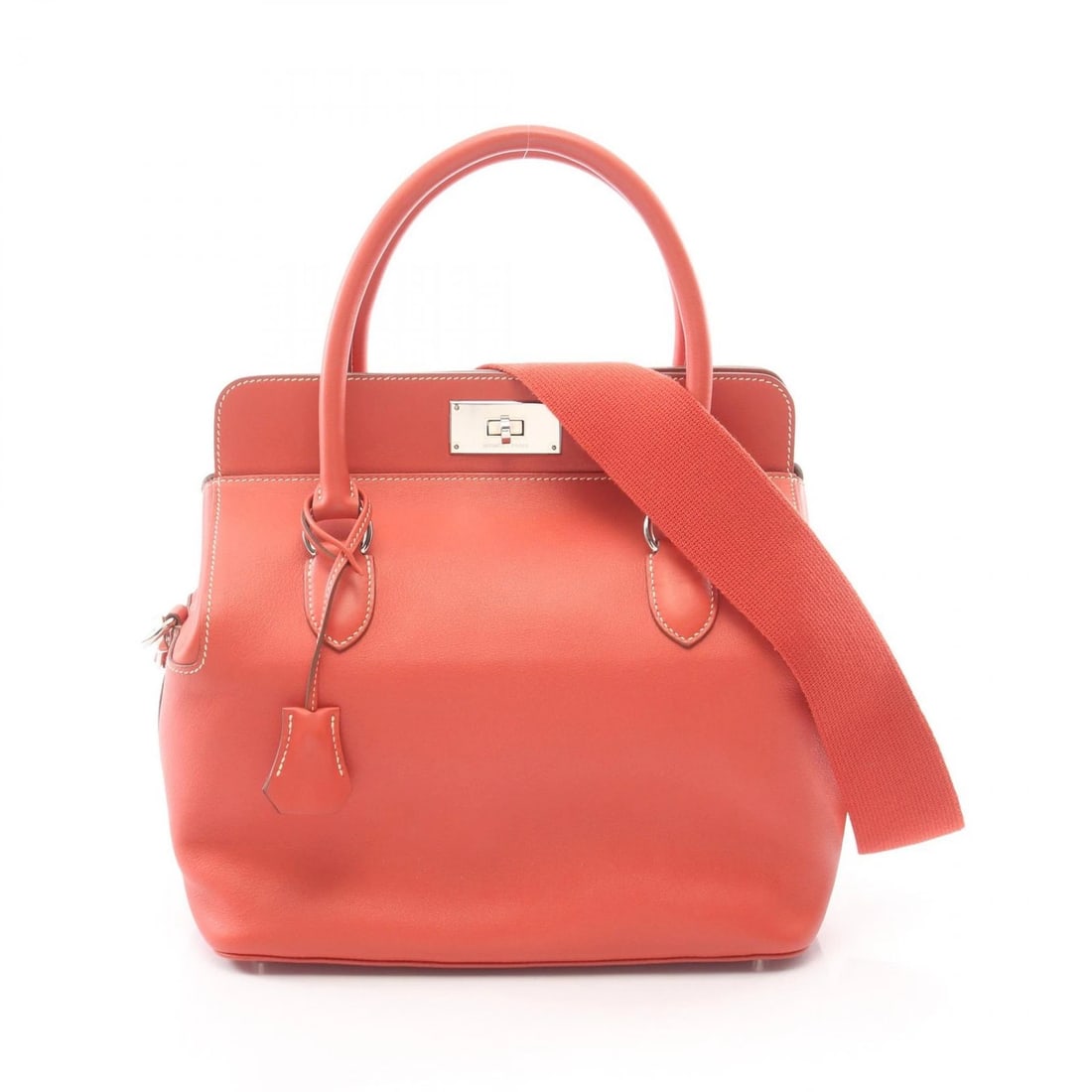 HERMES TOOLBOX 26 HANDBAG SHOULDER BAG: Hermes Toolbox 26 Handbag Shoulder Bag Brand: Hermes Type/Style: Bag Material: Exterior Material Swift Leather Color: Exterior Color Pink Size: Height: 11.0 inches (28 cm) Width: 10.2 inches (26 cm) D