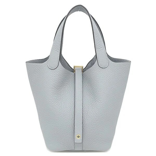 HERMES 2026 PICOTIN LOCK PM HANDBAG BUCKET BAG: Hermes 2026 Picotin Lock PM Handbag Bucket Bag Brand: Hermes Type/Style: Bag Material: Exterior Material Taurillon Clemence Leather Color: Exterior Color Gris Pantin Size: Height: 7.5 inches (19 cm) W