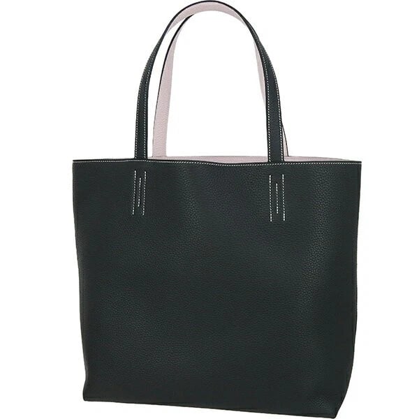 HERMES DOUBLE SENS 45 REVERSIBLE TOTE SHOULDER BAG: Hermes Double Sens 45 Reversible Tote Shoulder Bag Brand: Hermes Type/Style: Bag Material: Exterior Material Taurillon Clemence Leather Color: Exterior Color Noir Black / Rose Darling Light Pink Size:
