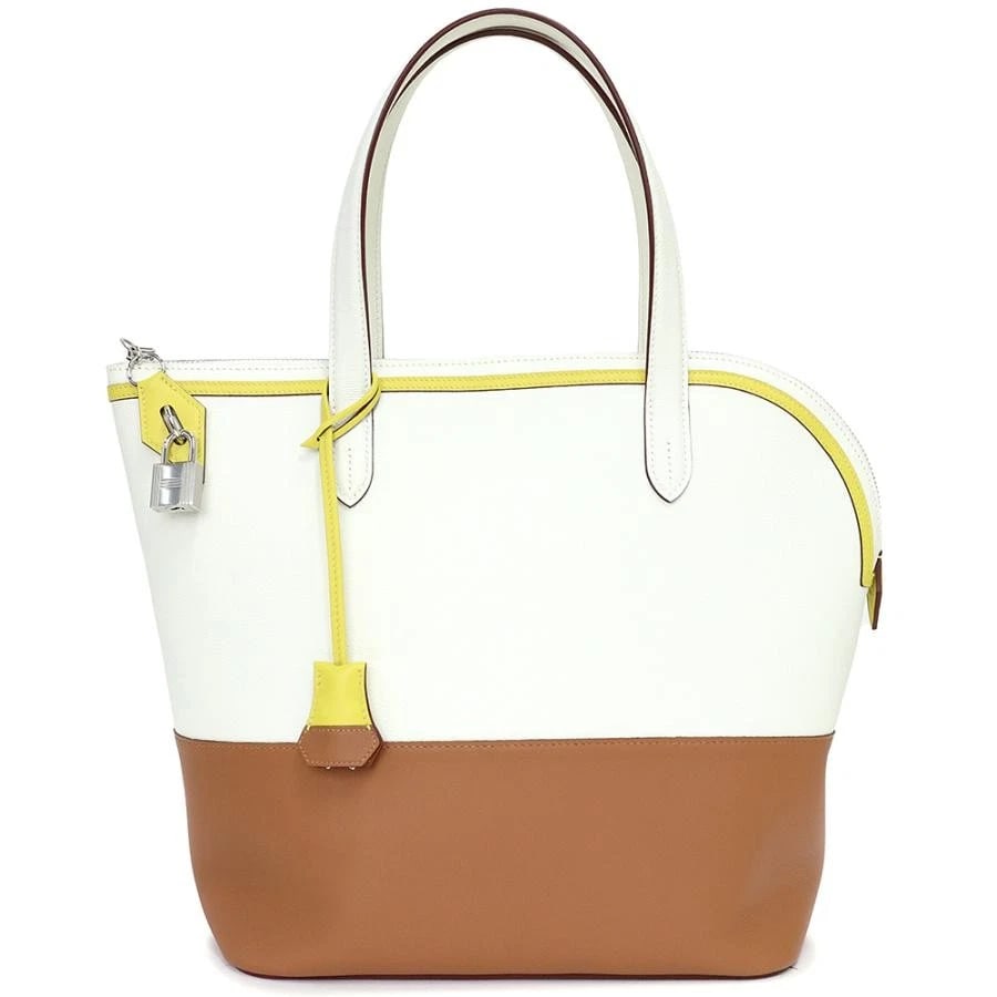 HERMES TRANSAT SAILOR BAG HANDBAG TOTE BAG: Hermes Transat Sailor Bag Handbag Tote Bag Brand: Hermes Type/Style: Bag Material: Exterior Material Veau Evercolor Leather / Veau Swift Leather Color: Exterior Color Blanc ? Gold ? Jaune De Naples / 