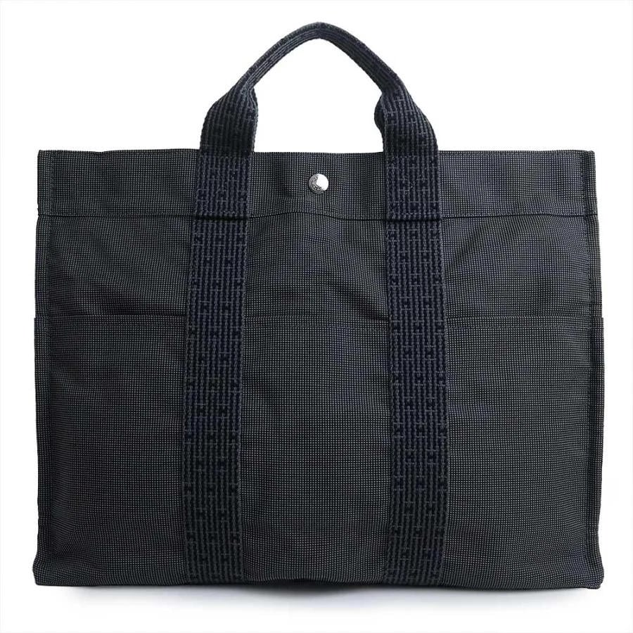 HERMES HERLINE MM TOTE BAG HANDBAG: Hermes Herline MM Tote Bag Handbag Brand: Hermes Type/Style: Bag Material: Exterior Material Canvas Color: Exterior Color Gray / Silver Hardware Size: Height: 12.6 inches (32.0 cm) Width: 16.5 inches 