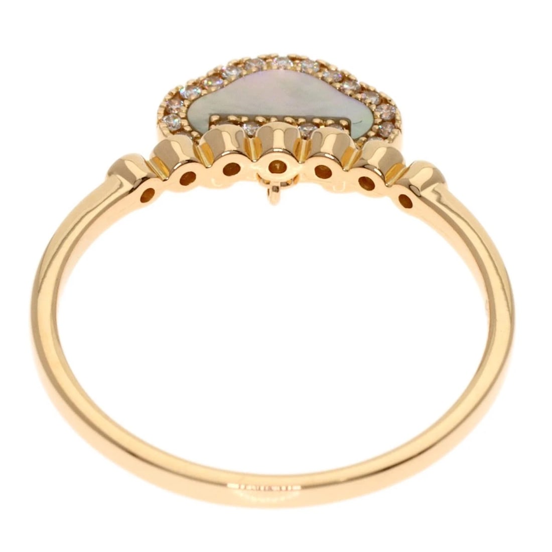 QEELIN PETITE DIAMOND RING K18 PINK GOLD